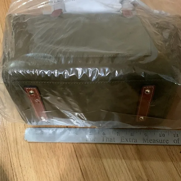 Dooney Bourke Olive Suede Maxine Tote **NEW** - Picture 4 of 7